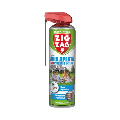 Zig Zag, Insetticida Spray Anti Zanzare Per Casa E Giardino, Allontana Le Zanzare Fino A 8 Ore, Antizanzare Da Interno Ed Esterno, 500 Ml