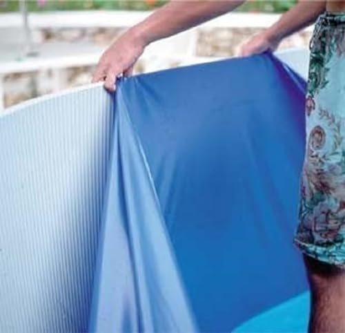 Gre Sp3550F Liner Blu Per Piscina Fuoriterra Tonda, Dimensioni 350 X 120 Cm, Sistema Overlap