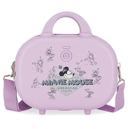 Disney Minnie Happiness Borsa Da Toilette Adattabile Con Tracolla Viola 29X21X15 Cm Abs Rigido 9,14 L 2,52 Kg