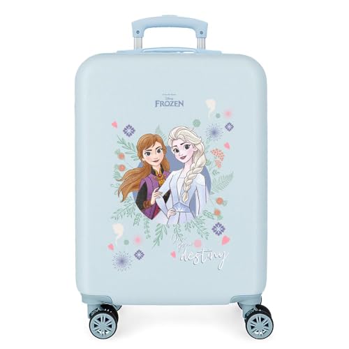 Valigia Da Cabina Disney Frozen Possiedi Il Tuo Destino Blu 38X55X20 Cm Abs Rigido Chiusura A Combinazione Laterale 32L 2 Kg 4 Doppie Ruote Bagaglio A