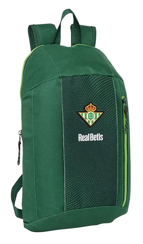 Safta Real Betis Balompié - Mini Zaino Per Uso Quotidiano, Perfetto Per Bambini Di Diverse Età, Comodo E Versatile, Qualità E Resistenza, 22 X 10 X 39