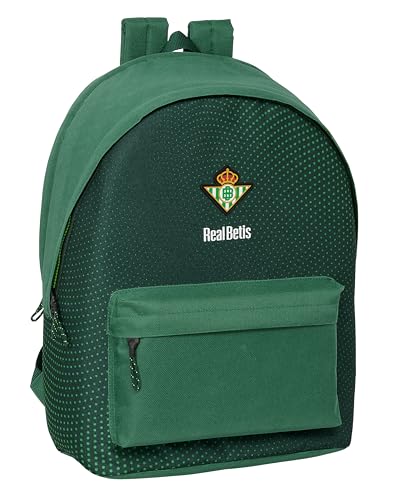Safta Real Betis - Zaino Per Laptop Da 15,6" E Usb, Ideale Per Giovani Di Diverse Età, Tessuto Riciclato, Comodo E Versatile, Qualità E Resistenza, 31