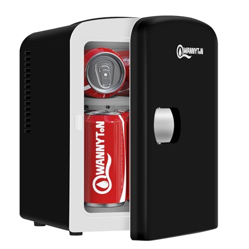 Wannyton Mini Frigo Portatile 4L, Mini Frigorifero Per Bevande E Cura Della Pelle Con Funzione Di Raffreddamento/Riscaldamento, Con Cavo Ac 220V/ Dc 1
