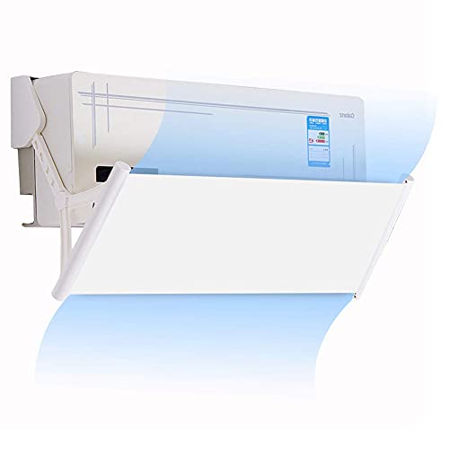 Doogdoog Deflettore Del Condizionatore, Deflector De Aire Acondicionado Retrattile Deflexión De 180 Grados(White)