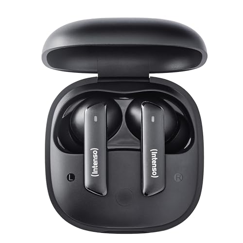 Intenso Buds Pro - Cuffie Tws True Wireless T510Hae Con Hybrid Anc, Enc, Bluetooth E Fino A 35 Ore Di Riproduzione Musicale, Colore: Nero