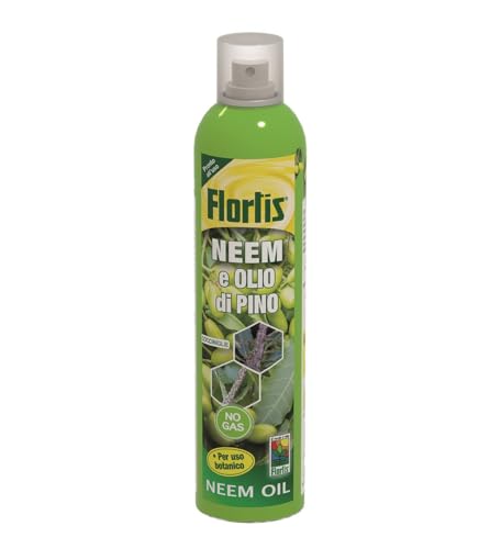 Flortis Neem E Olio Di Pino Spray. Olio Di Neem Con Pino Per Uso Botanico. Olio Di Neem Per Piante Pronto Uso. Repellente Naturale Multiuso Contro Coc