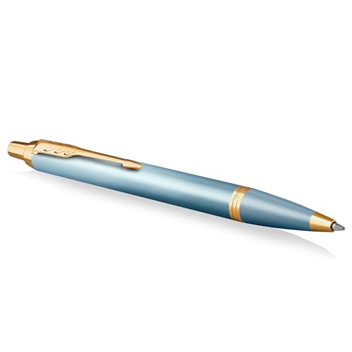 Parker Penna A Sfera Im Writing Rituals, Finitura Turchese- Verde Con Sfumatura, Puntale Dorato, Punta Media, Inchiostro Blu, Confezione Regalo