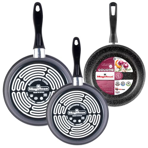 Magefesa K2 Gransasso Set De 3 Sartenes 20/26/28Cm Acero Vitrificado