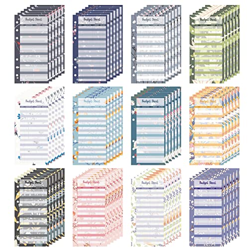 Budget Fogli A6 Tedesco, 72 Fogli Di Budget Fogli Di Budget Organizer Budget Planner 6 Fori Rilegatura Budget Planner Accessori Carta Di Ricarica Per