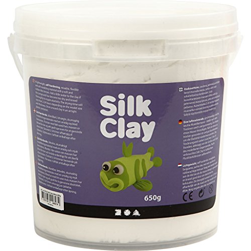 Creativ Company - Creta Da Modellare Silk Clay, 650 G Bianco