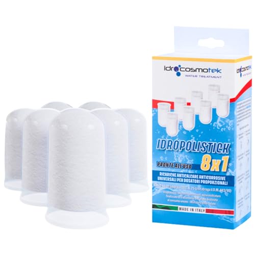 Polifosfati Per Caldaia Ricarica - 8 Cartucce Universali Per Dosatori Caldaia - Filtro Anticalcare Caldaia A Lunga Durata - Made In Italy