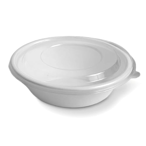 Ecocanny, Ciotola Ecologica In Canna Da Zucchero, 205Mm, Biodegradabile E Compostabile, Ideale Per Catering E Uso Quotidiano, 25 Pezzi