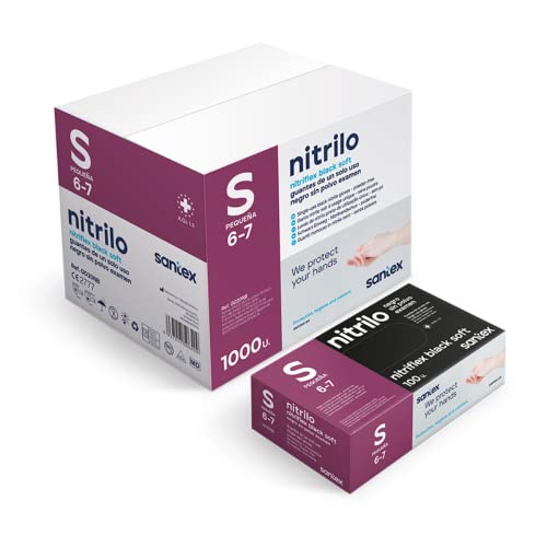Guanto Nitrilo Nero S 100 Pz Santex