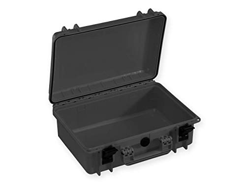 Gima Case 430, Valigia In Plastica, Dimensione Media, Ermetica E Resistente, Senza Spugna Interna, Colore Nero, Certificata Ip67