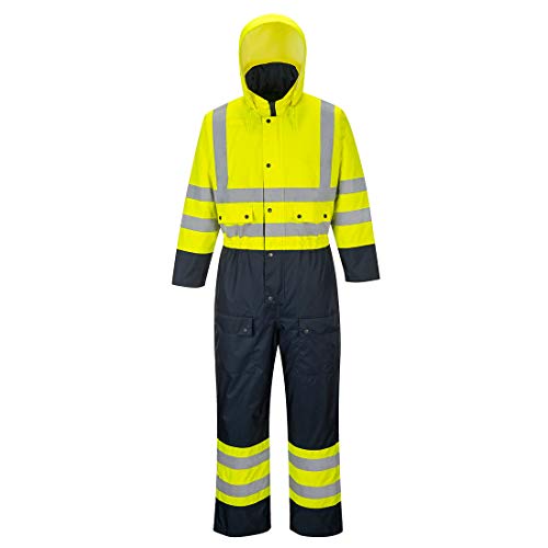 Portwest S485 Tuta Bicolore- Foderata, Giallo/Navy, M