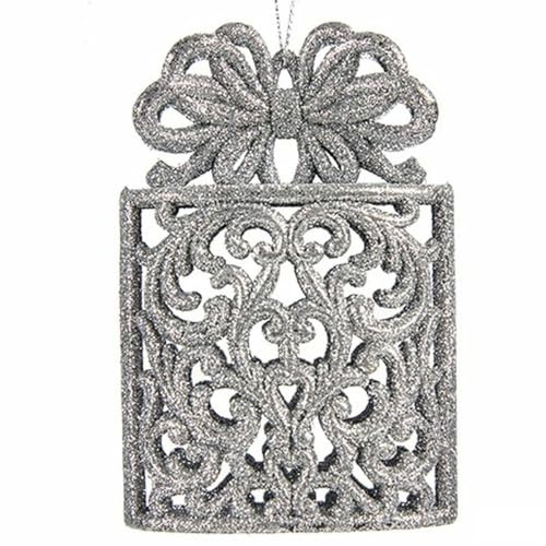 Krist+ Confezione Regalo In Plastica Argentata, 7,5 X 11,5 X 4 Cm (24 Pezzi)