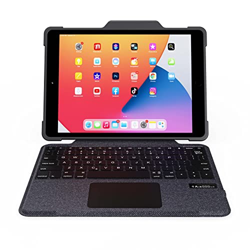 Deqster Rugged Touch Keyboard Folio Per Ipad 10.2" (7°/8°/9° Generazione) – Custodia Per Tastiera