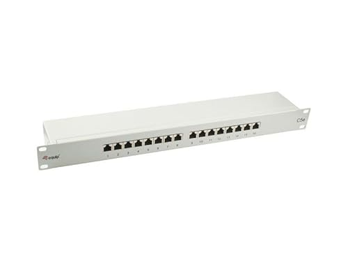 Equip 327316 16-Port Cat,5E Geschirmtes Patch Panel - Hellgrau - 10/100/1000Base-T(X) - Schnelles Ethernet - Gigabit Ethernet - Rj-45 - Gold - Cat5E -