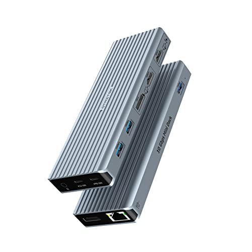 Qhou Docking Station Usb C, 11 In 1 Docking Station Usb C Con Due Uscite Video 4K@60Hz, Due Monitor, 3 X Usb 3.1, Gigabit Ethernet E Audio, Compatibil