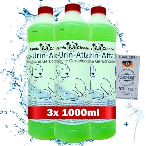 Pandacleaner® Bio-Urin Attack Odour Remover/Smell Neutraliser - 3000Ml Concentré - Elimination Biologique Des Odeurs D'Animaux Domestiques
