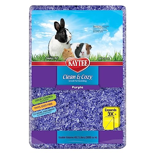 Kaytee Clean & Cozy - Biancheria Da Letto In Carta Super Assorbente Per Gabbie, Criceti, Gerbilli, Topi, Conigli, Porcellini D'India, 49,2 Litri, Colo