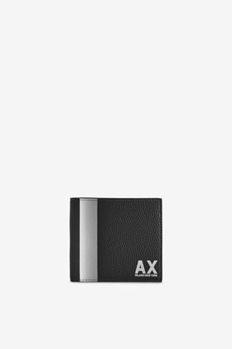 Armani Exchange Color Block Ax Billfold Credit Card Wallet, Portafoglio Bi-Fold Da Uomo, Schwarz, Einheitsgröße