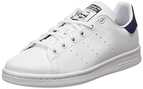 Adidas Stan Smith J, Sneaker Unisex - Bambini E Ragazzi, Ftwr White Ftwr White Dark Blue, 36 Eu