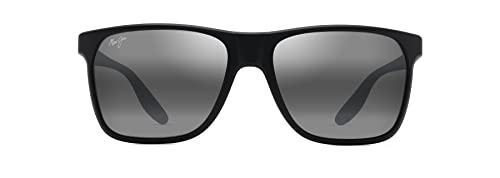 Maui Jim Occhiali Da Sole Da Uomo Pailolo Con Lenti Polarizzate Brevettate, Nero/Grigio Neutro Polarizzato, Large