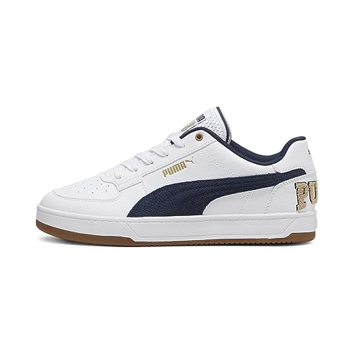 Puma Unisex Adults Puma Caven 2.0 Retro Club Sneakers, Puma White-Club Navy-Prairie Tan, 42.5 Eu