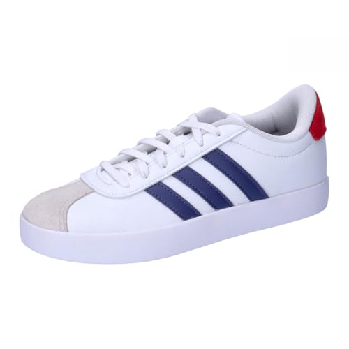 Adidas Vl Court 3.0 Shoes Kids, Sneaker, Cloud White Dark Blue Better Scarlet, 28.5 Eu
