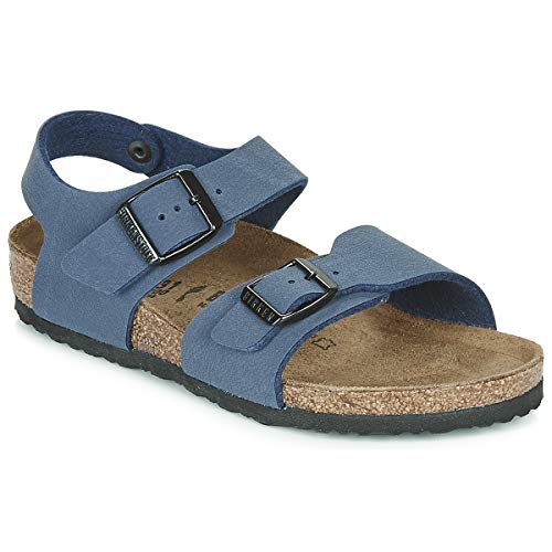 Birkenstock New York - Sandali Con Cinturino Alla Caviglia Bambino, Azul (Navy), 38 Eu