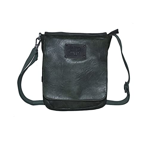Avirex Collezione Buffalo, Tracolla Con Pattina, Cross-Body Bag, Borsa Uomo, Colore Grigio