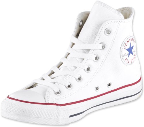 Converse Pelle Mandrini Bianco Bianco Ct As Classic Lea 132169C, Taglia:45