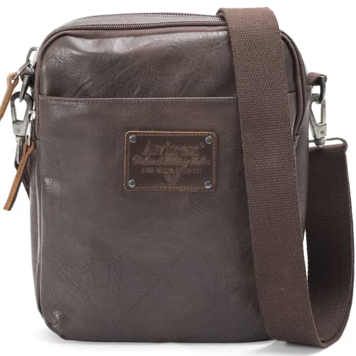 Avirex Collezione Buffalo, Tracolla Media, Cross-Body Bag M, Borsa Uomo, Colore Marrone