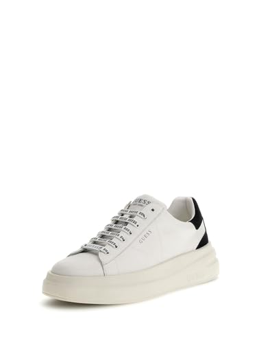 Guess Scarpe Uomo Sneaker Elba Carryover In Pelle White/Black Us24Gu03 Fmpvibsue12 45