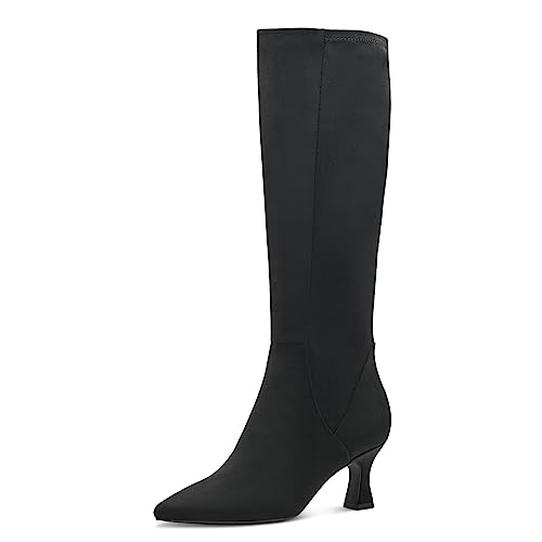 Marco Tozzi Stivali Alti Donna Con Tacco Al Ginocchio Eleganti, Black, 37 Eu