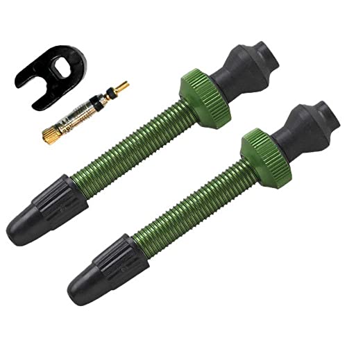 Barbieri Coppia Valvole Tubeless Sv 45Mm Smontabili Verde (Kit Tubless) / Tubeless Valve Set Sv 45Mm Presta Removable Green (Tubless Kit)