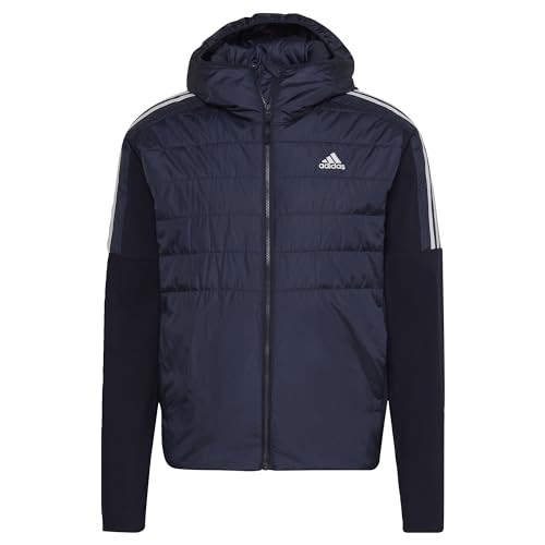 Adidas Men'S Essentials Insulated Hooded Hybrid Jacket (Midweight)
