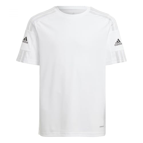 Adidas Squadra 21 Maglia Maniche Corte, White/White/Black, 116 Unisex - Bambini E Ragazzi