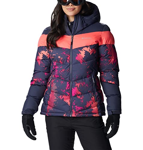 Columbia Abbott Peak Insulated Jacket, Giacca Da Sci Donna, Nocturnal Lookup/Nocturnal/Neon Sun, Taglia Xs