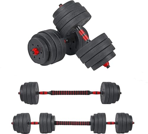 Set Di Pesi 40 Kg 2 Manubri + 1 Bilancere Per Body Building