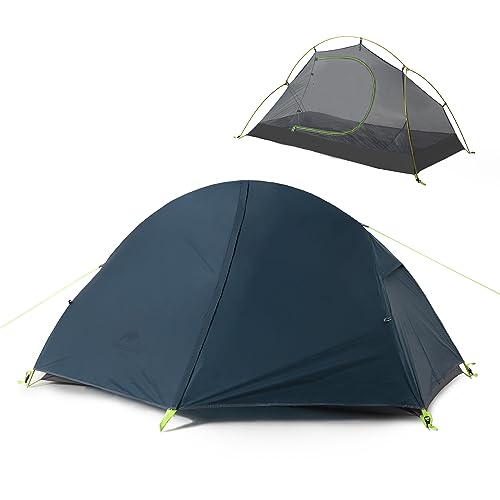 Naturehike Trekking Tenda Ultraleggera Per 1 Persona Tenda 3-4 Stagioni Per Escursionismo In Campeggio (Navy)