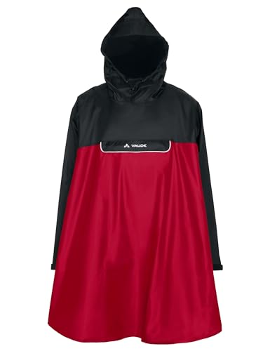 Vaude Poncho Da Uomo Valero Poncho, Uomo, Poncho, 03717, Rosso Indiano, Xl