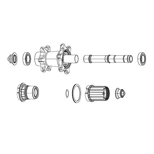 Sram, End Cap Set Front Zr1 Hub 12X100 Unisex Adulto, Nero-Nero