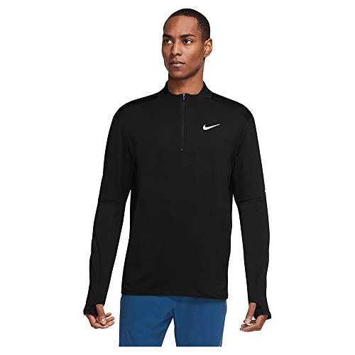 Nike M Nk Df Elmnt Top Hz, Maglia Lunga Unisex-Adulto, Black/Reflective Silv
