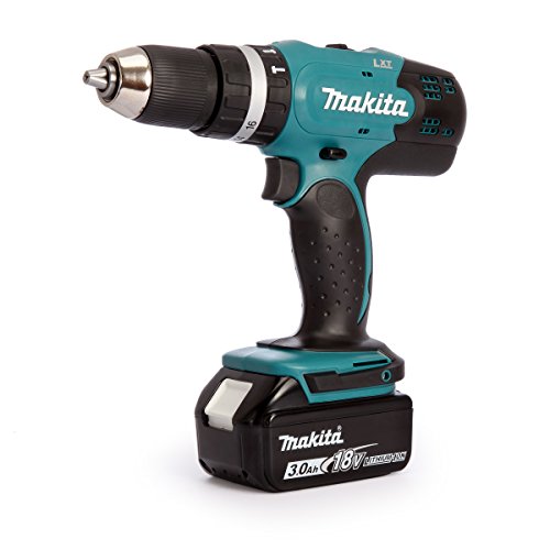 Perceuse À Percussion Makita Sans Fil 18 V 2 Batteries 3 Ah 13 Mm Et Coffret - Dhp453Sfe