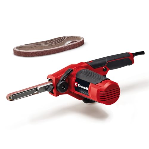Einhell Lima A Nastro Tc-Bf 500 E (500 Watt, Velocità Fino A 1.700 M/Min, Blocco Continuo, Aspirazione Della Polvere Integrata, Elettronica Di Velocit