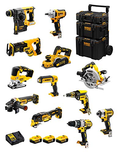Dewalt Kit Dwk1201 (Dcd996 + Dch273 + Dcg405 + Dcf887 + Dcf894 + Dcs334 + Dcs570 + Dcs355 + Dcp580 + Dcs367 + Dcl050 + Dcf620 + 3 Batterie 5,0 Ah + Ca