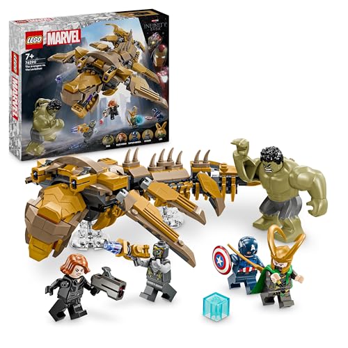 Lego Marvel Avengers Vs. Leviathan, Figura Giocattolo Costruibile Con Personaggio Di Hulk E Minifigure Di Capitan America, Loki, Vedova Nera E Chitaur