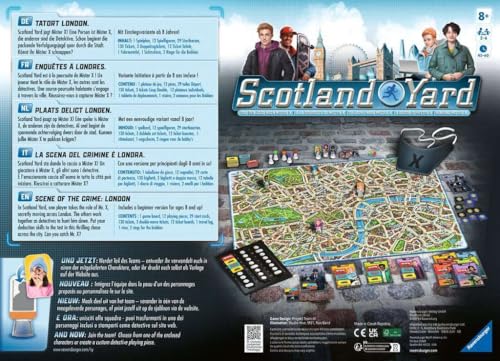 Ravensburger Società 27515 Scotland Yard Tavolo Per Bambini E Adulti, Gioco Dell'Anno, Per 2-6 Giocatori, A Partire Dagli 8 Anni